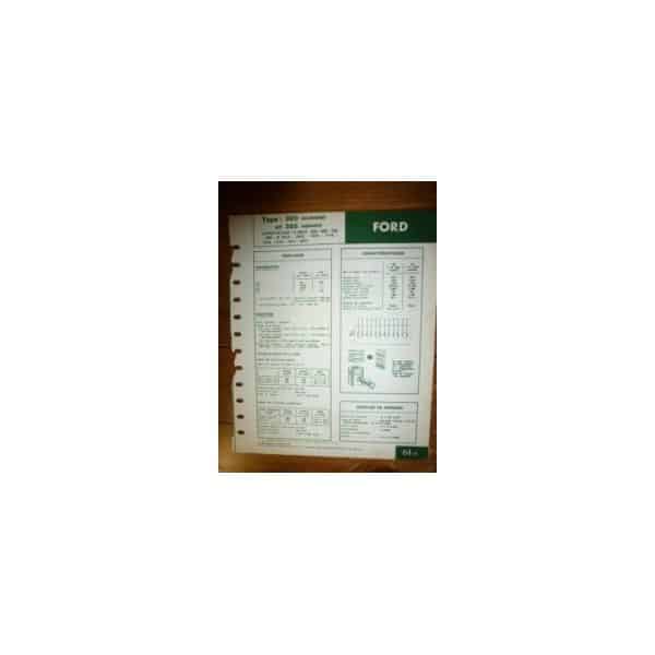 360-365 Fiche Technique Ford