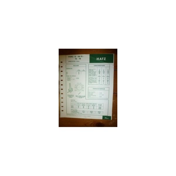 E-ES 71-75-79 Fiche Technique Hatz