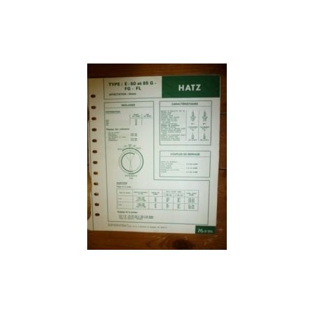 E80 - 85 G,FG,FL Fiche Technique Hatz