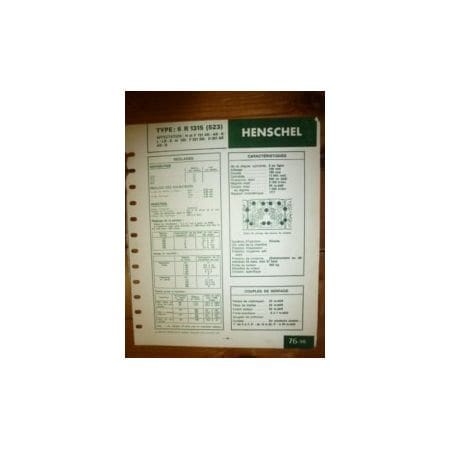 6R1315 - 523 Fiche Technique Henomag Henschel