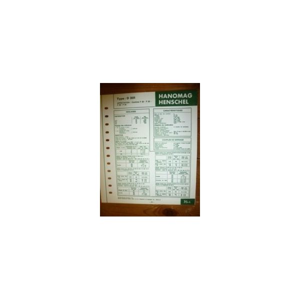 D301 Fiche Technique Henomag Henschel