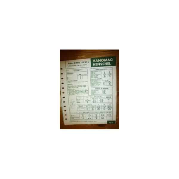 D141L - D161L Fiche Technique Henomag Henschel
