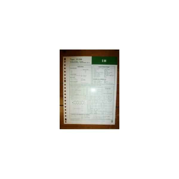 D239 Fiche Technique IH