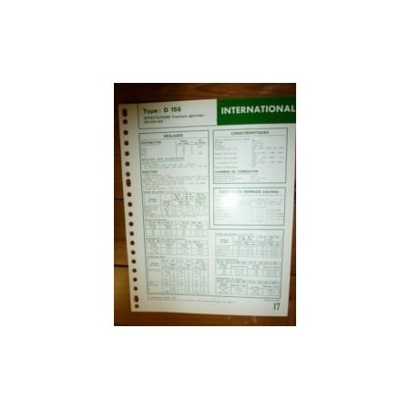 D155 Fiche Technique IH