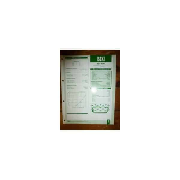 E380 Fiche Technique Iseki