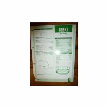 E3AF1 Fiche Technique Iseki