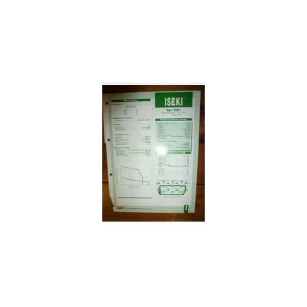 E3AF1 Fiche Technique Iseki