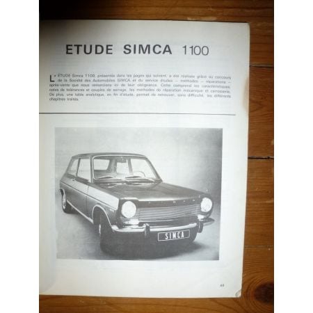 1100 Revue Technique Simca Talbot