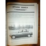 HORIZON Revue Technique Chrysler Simca Talbot
