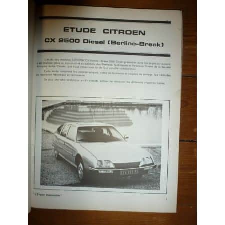 CX 2500D -83 Revue Technique Citroen