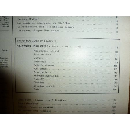 310 510 710 Revue Technique Agricole John Deere