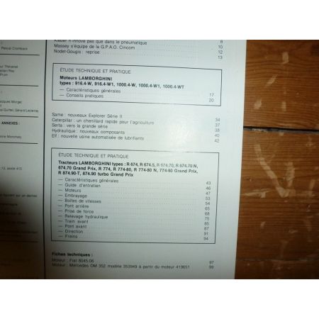 R674 à 874-90 Revue Technique Agricole Lamborghini
