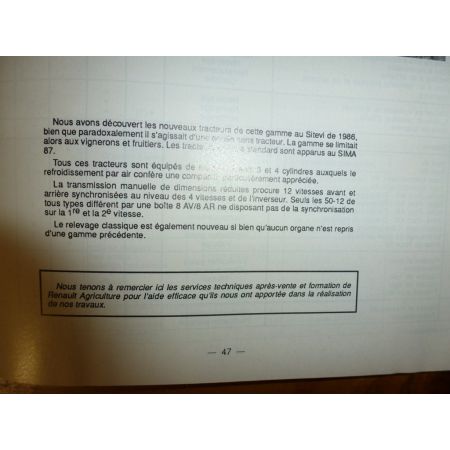 50-12 a 80-14  Revue Technique Agricole Renault