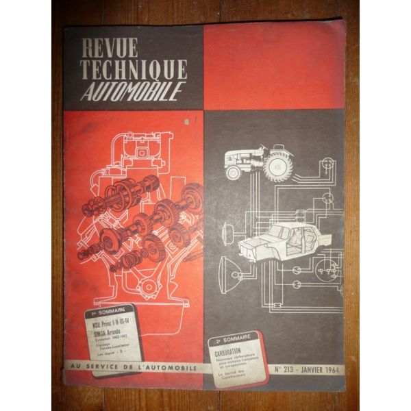 Prinz Aronde Revue Technique Nsu Simca Talbot