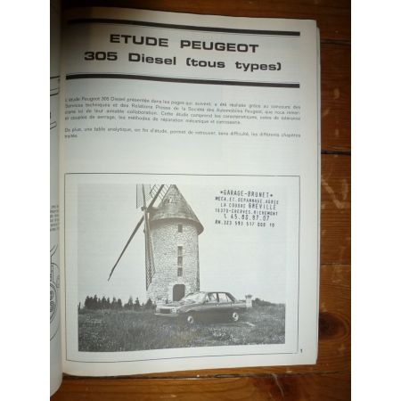 305 Die -81 Revue Technique Peugeot