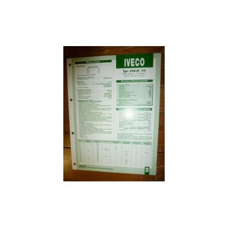 8045-25-310 Fiche Technique Fiat AGRI IVECO
