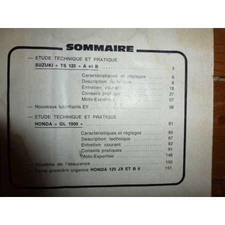 TS125 GL1000 Revue Technique moto Honda Suzuki