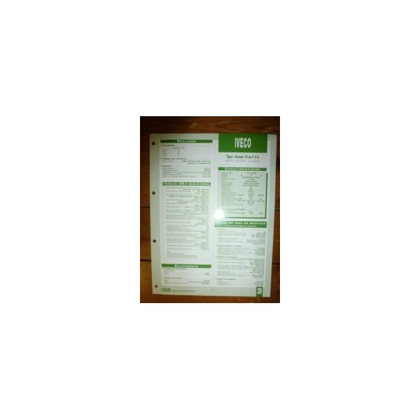 Cursor 10 F3A Fiche Technique Iveco