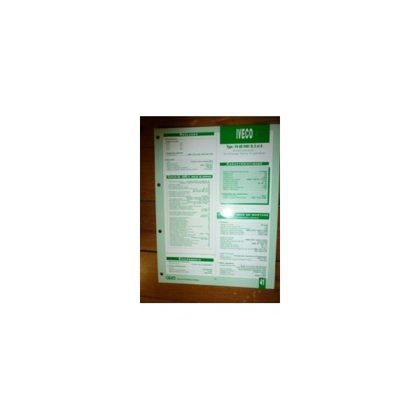TECTOR 4 Cyl Fiche Technique Iveco