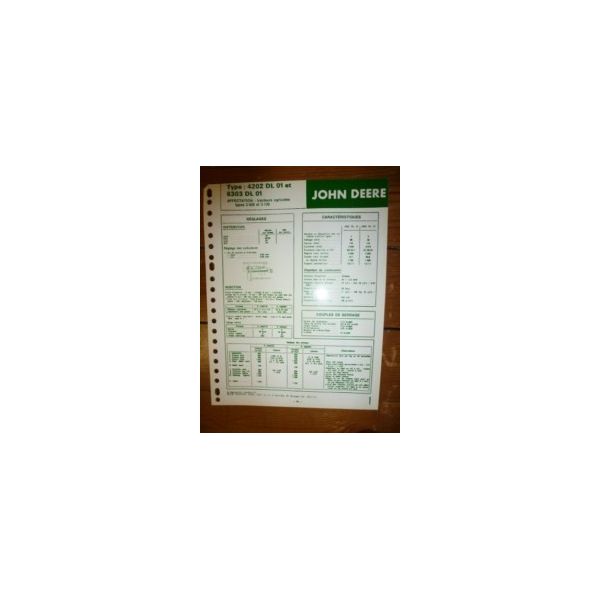4.202DL01-6.303DL01 Fiche Technique John Deere