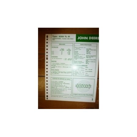 6359TL01 Fiche Technique John Deere