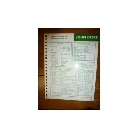 3179DL07 Fiche Technique John Deere