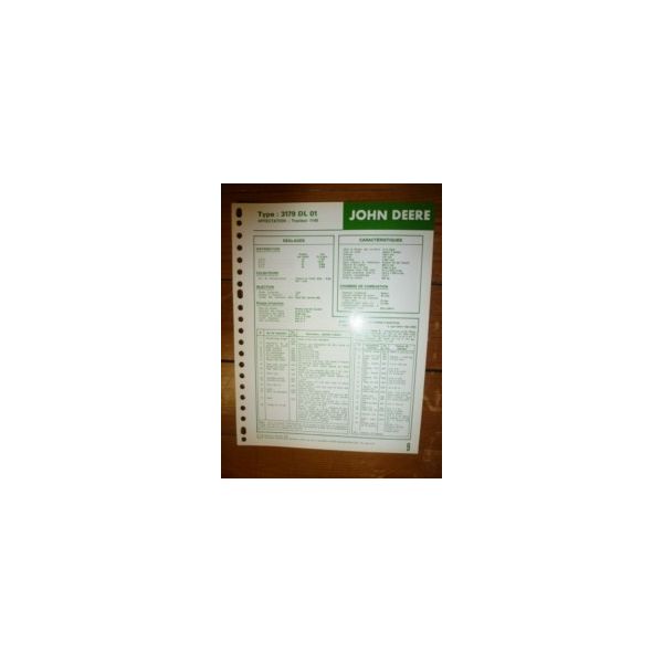 3179DL01 Fiche Technique John Deere