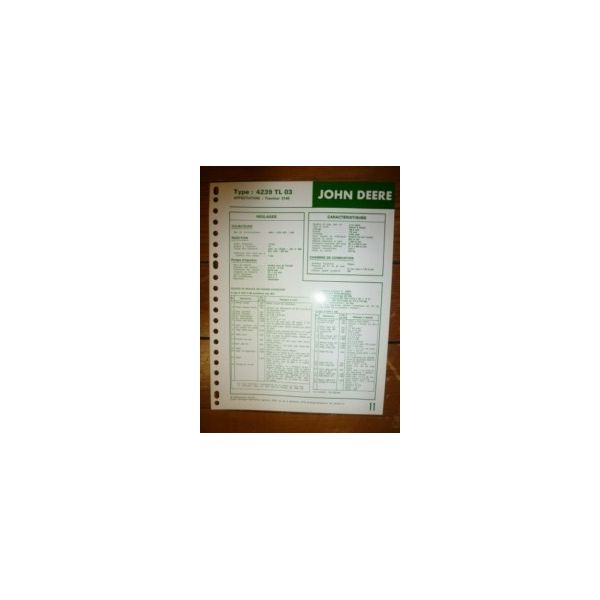 4239TL03 Fiche Technique John Deere