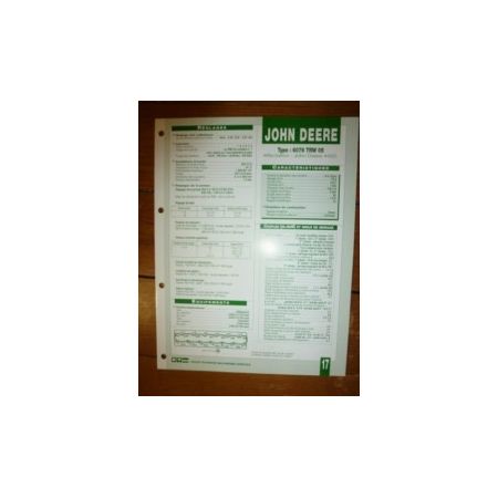 6076TRW05 Fiche Technique John Deere