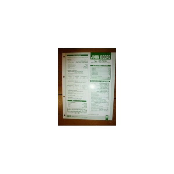 6076TRW05 Fiche Technique John Deere