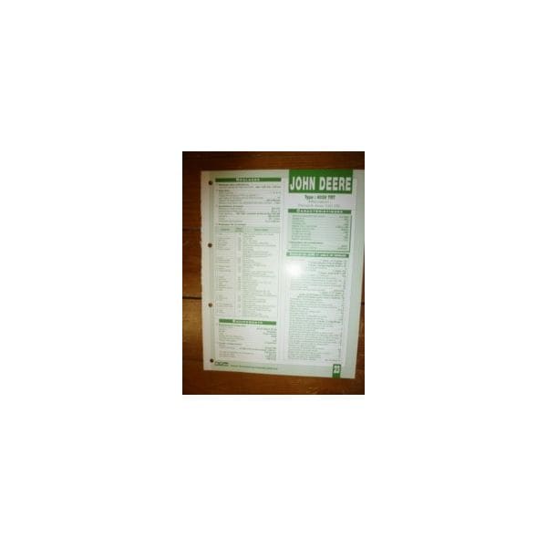 4039TRT Fiche Technique John Deere