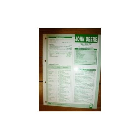 4045TRT Fiche Technique John Deere