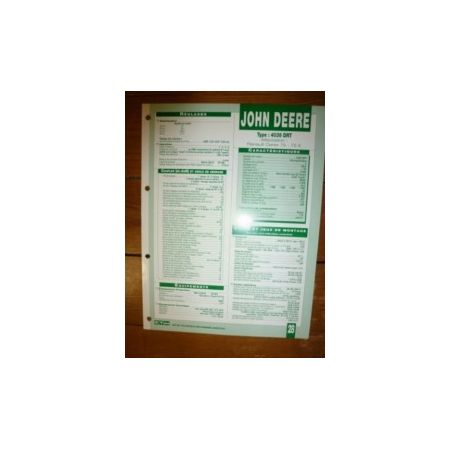 4039DRT Fiche Technique John Deere