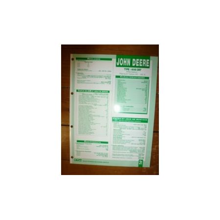 4045DRT Fiche Technique John Deere