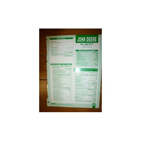4045TRT51 Fiche Technique John Deere
