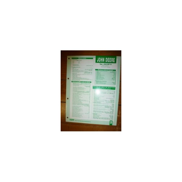 4045DRT51 Fiche Technique John Deere