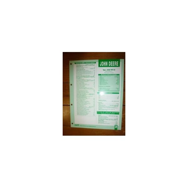4045TRT50 Fiche Technique John Deere