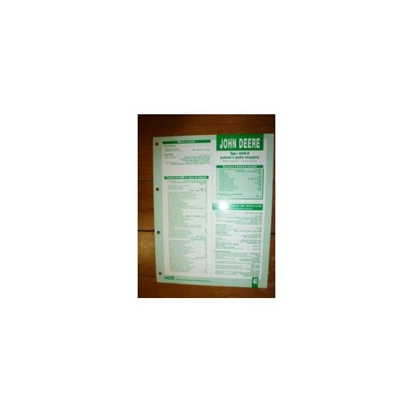 6068H 4soupapes Fiche Technique John Deere