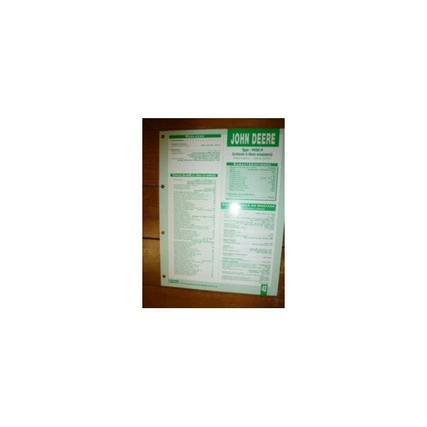 6068H 2 soupapes Fiche Technique John Deere