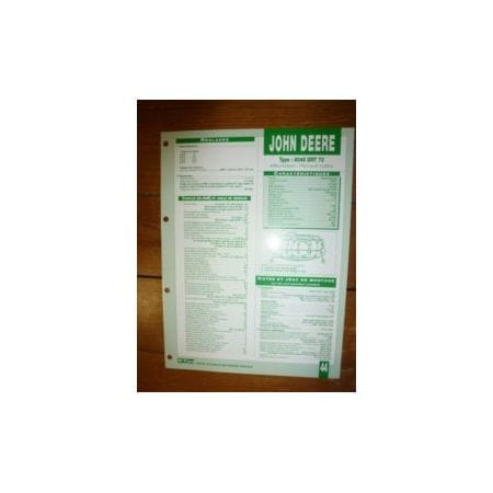 4045DRT70 Fiche Technique John Deere
