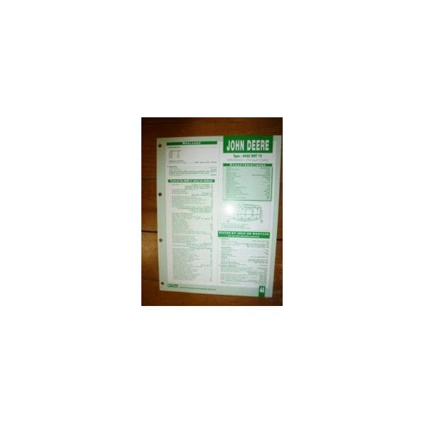 4045DRT70 Fiche Technique John Deere