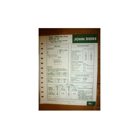 4.202DL01-6.303DL01 Fiche Technique John Deere