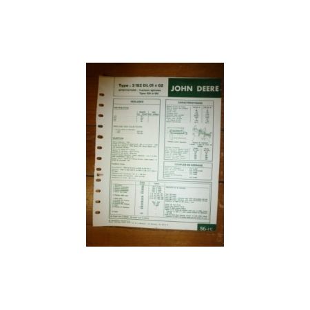 3.152DL01-3.152DL02 Fiche Technique John Deere