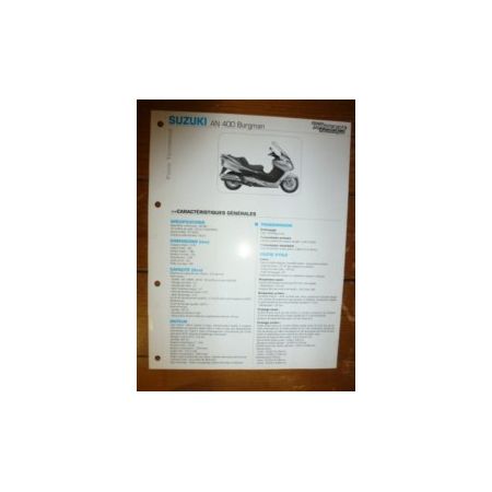 AN400 Burgman Fiche Technique Suzuki