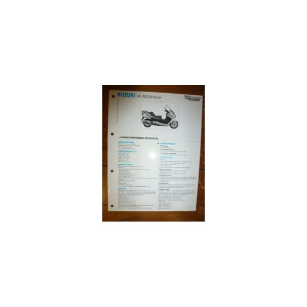 AN400 Burgman Fiche Technique Suzuki
