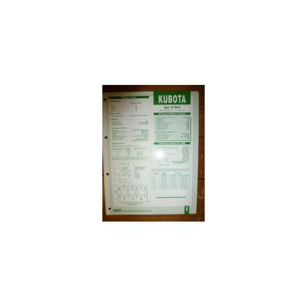 D750B Fiche Technique kubota