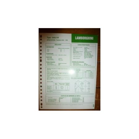 916-6W Fiche Technique Lamborghini