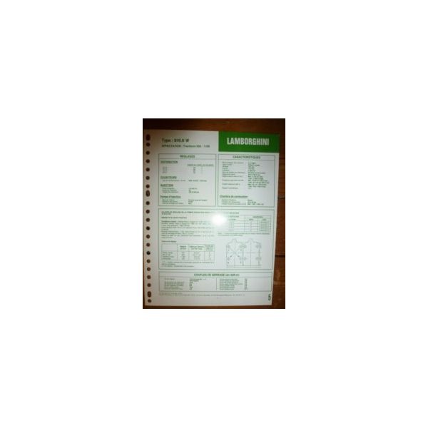 916-6W Fiche Technique Lamborghini