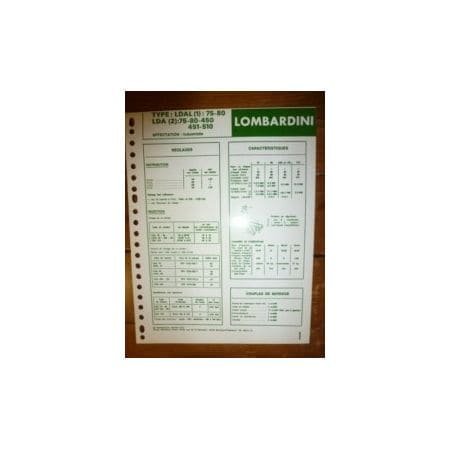 LDAL1-LDA2 Fiche Technique Lombardini