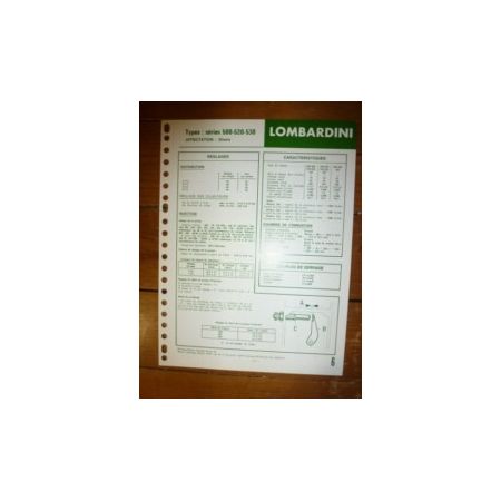 500-520-530 Fiche Technique Lombardini